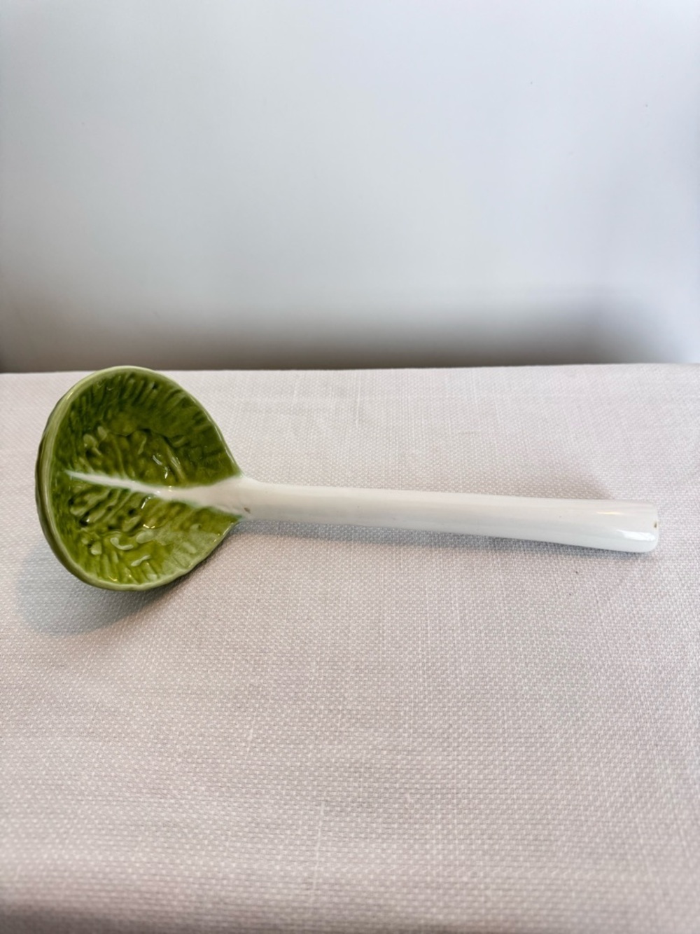 Ceramic CabbageLeaf Serving Spoon Ladle
